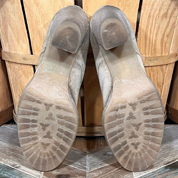 J.Crew MacAlister Chunky Heel Sand Suede Italy Desert Ankle Boots Womens Size 10 - Picture 10 of 11